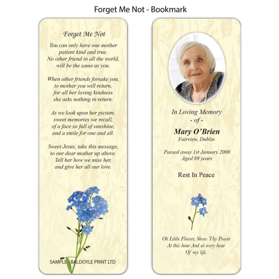 Forget Me Not Bookmarks