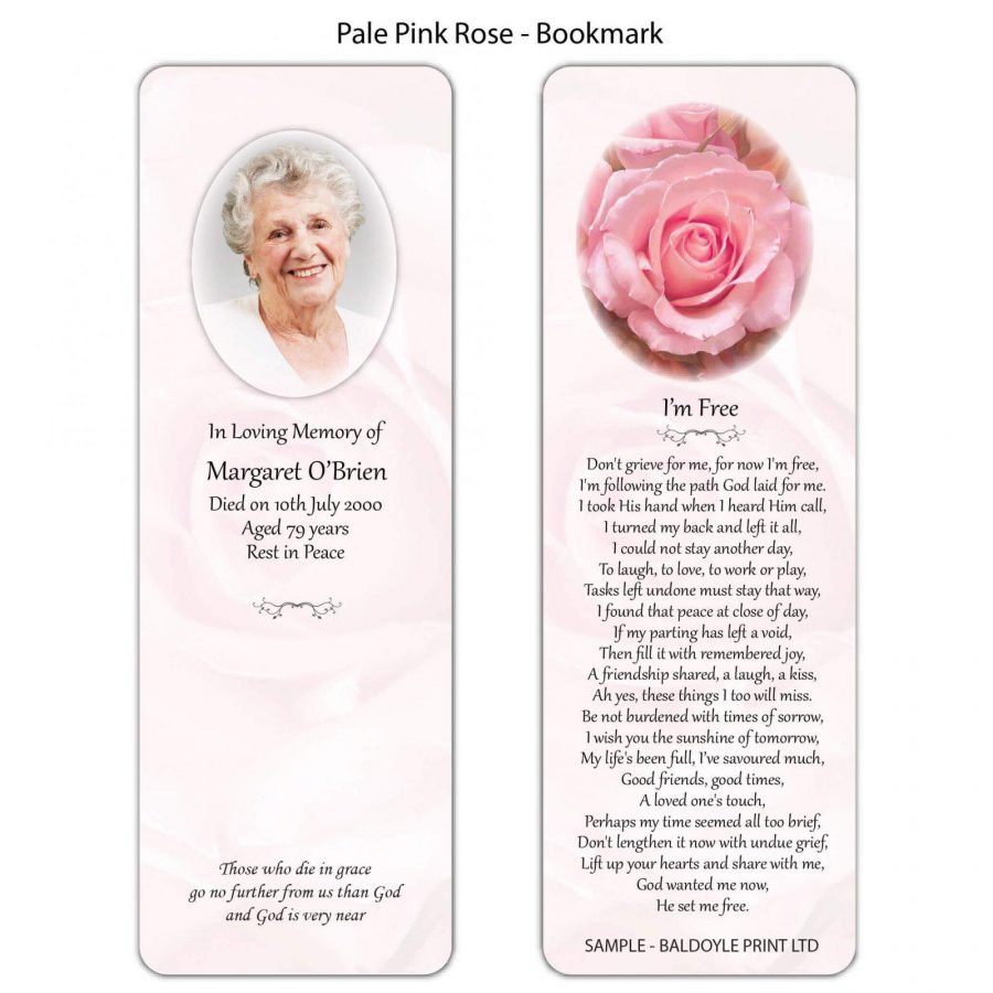 Pale Pink Rose Bookmarks