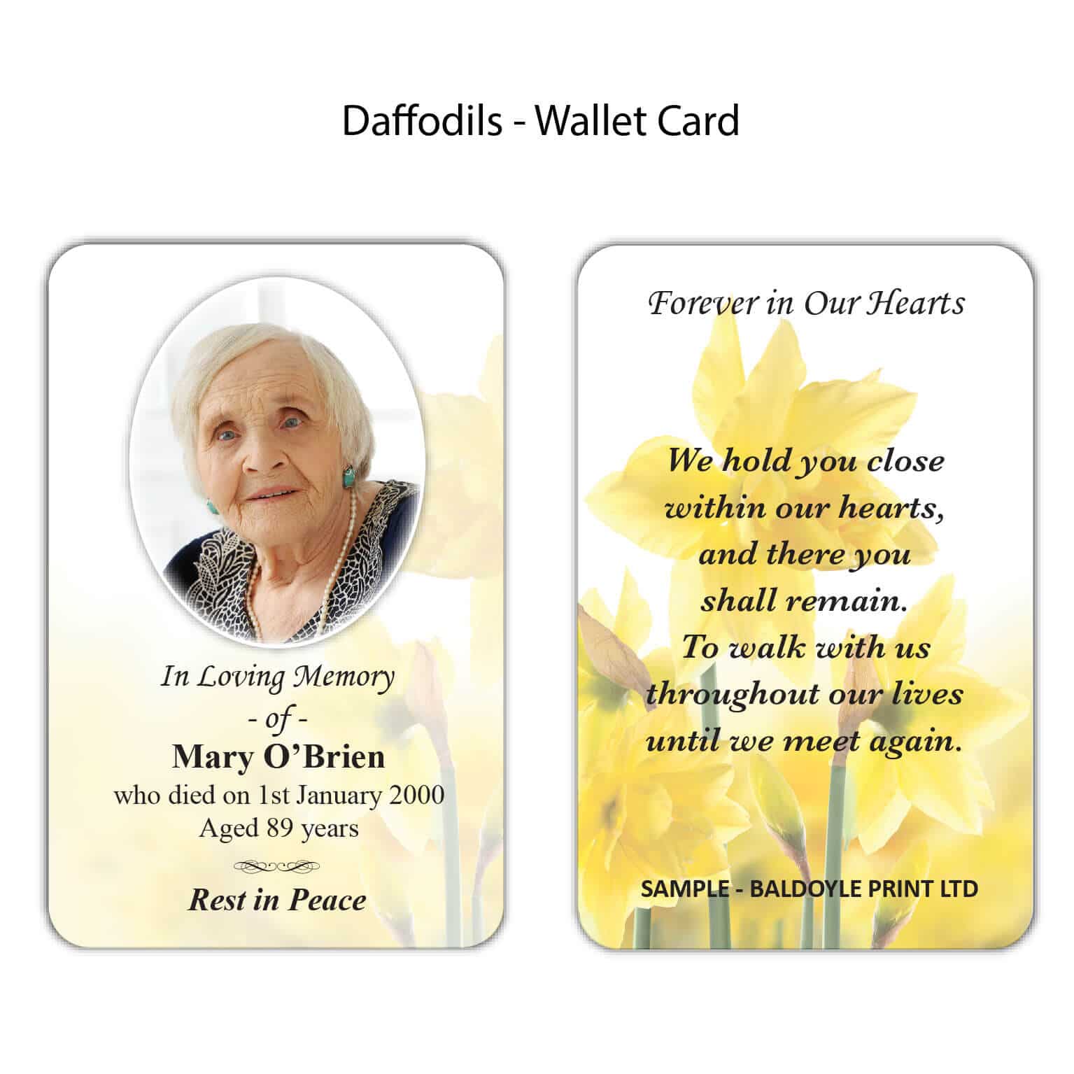 Daffodils Wallet Cards