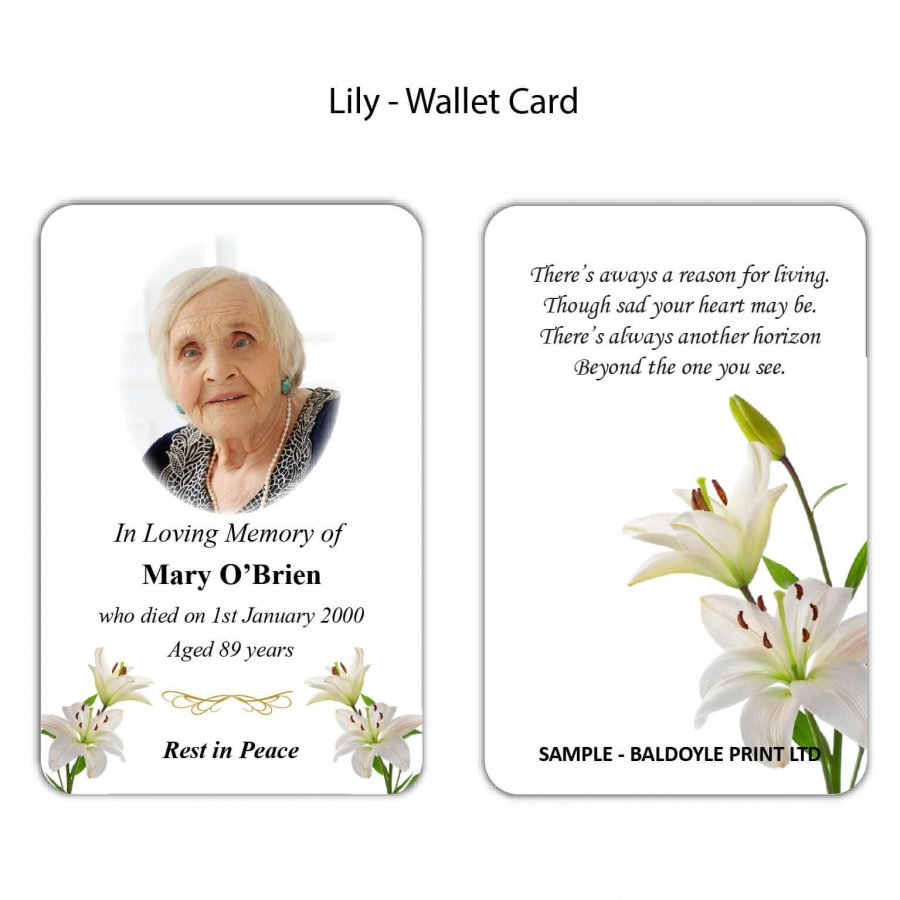 White Lily Wallet Cards