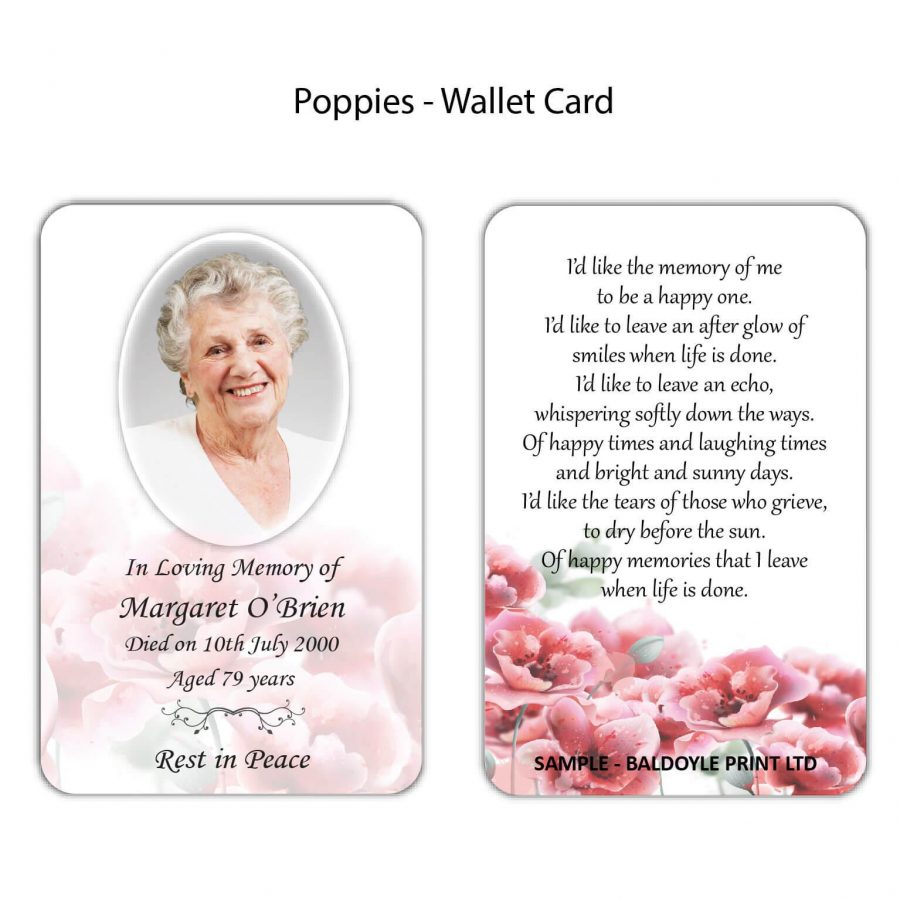 Poppies Wallet Cards