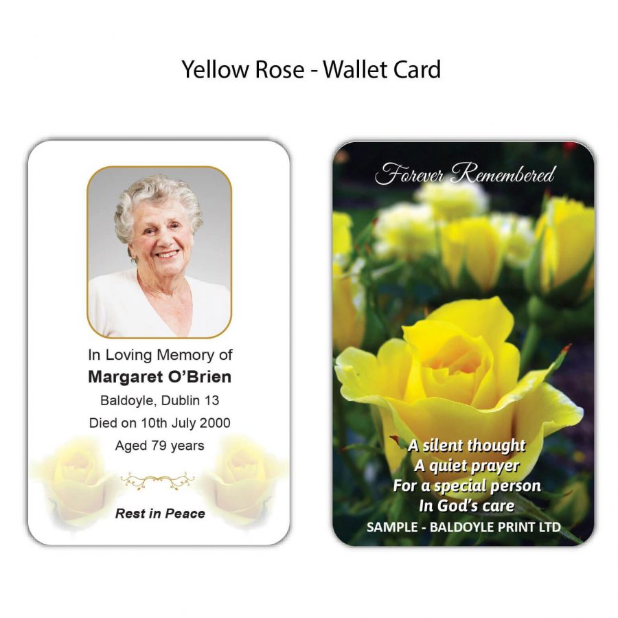 Yellow Rose Wallet Cards