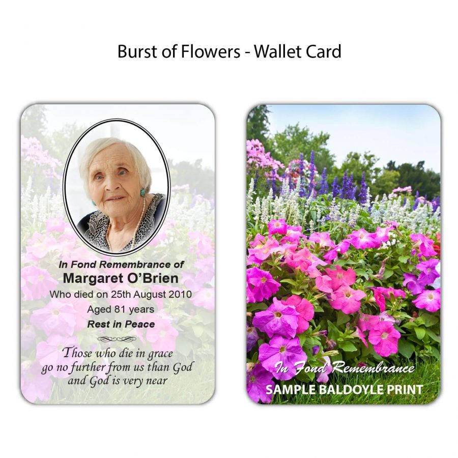 Burst of Flowers Wallet Cards