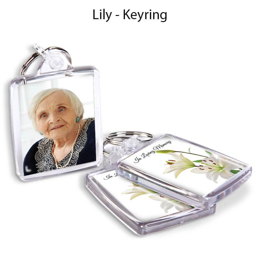 White Lily Keyrings