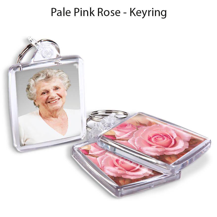 Pale Pink Rose Keyrings
