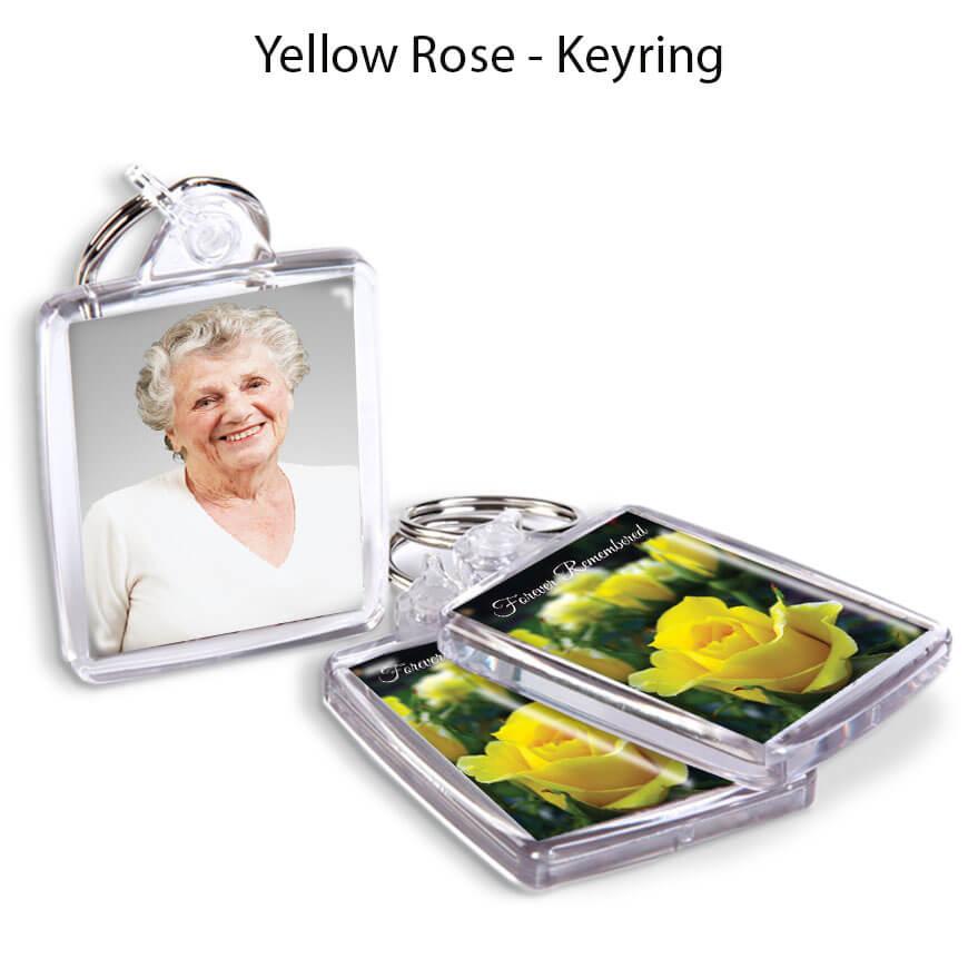Yellow Rose Keyrings