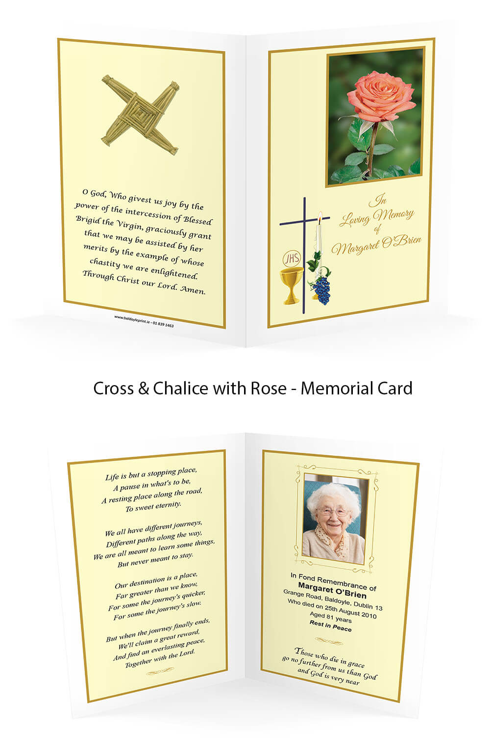 HighQuality Memorial Cards Religious Dublin Baldoyle Print