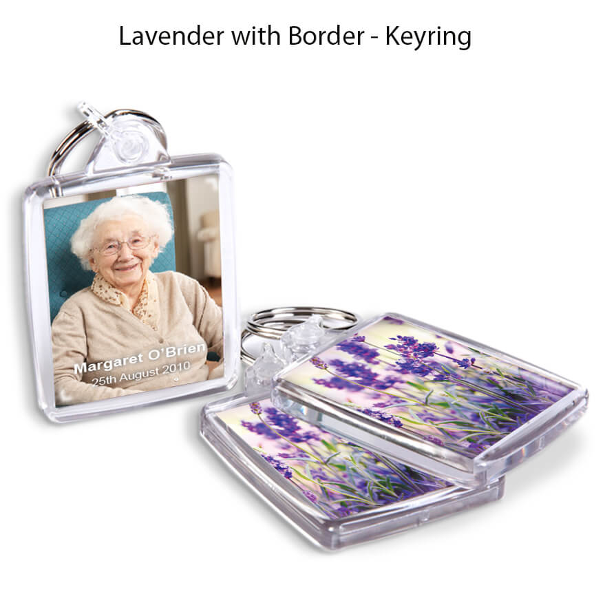 Lavender with Border Keyrings