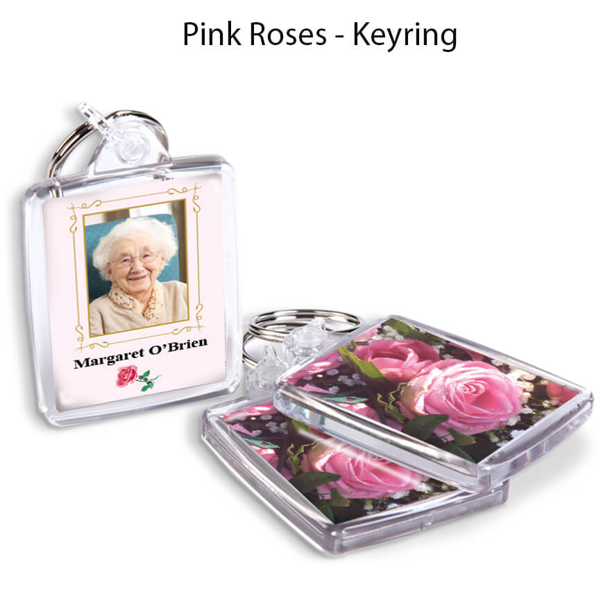 Pink Roses Keyrings