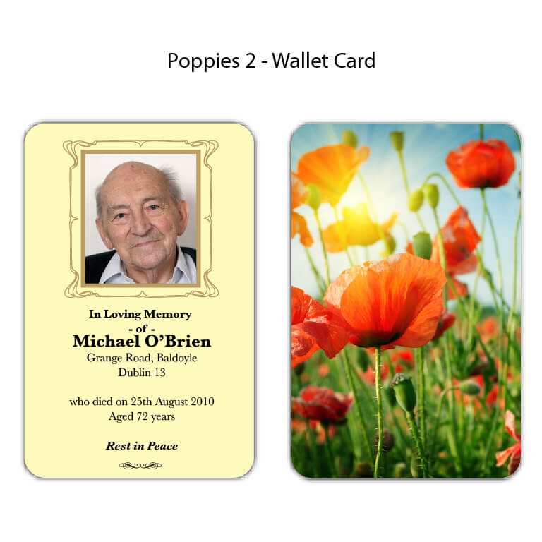 Poppies 2 Wallet Cards